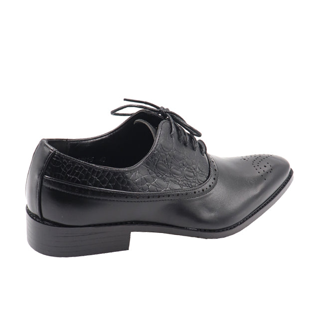 Mens Lace Up Formal Shoe (Brogue Detail) – Black